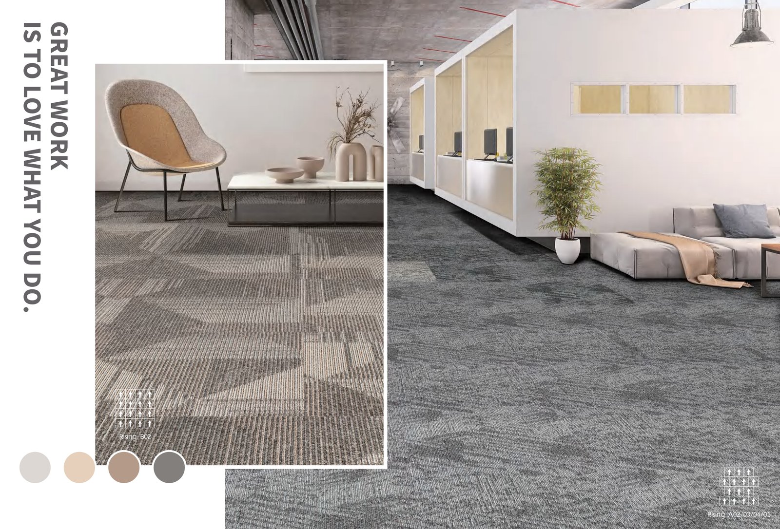 Rising Collection Carpet Tiles – Style Meets Durability